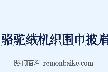 骆驼绒机织围巾披肩是什么意思的图片